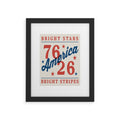 DENY Designs Bright Stars Bright Stripes Framed Art Print
