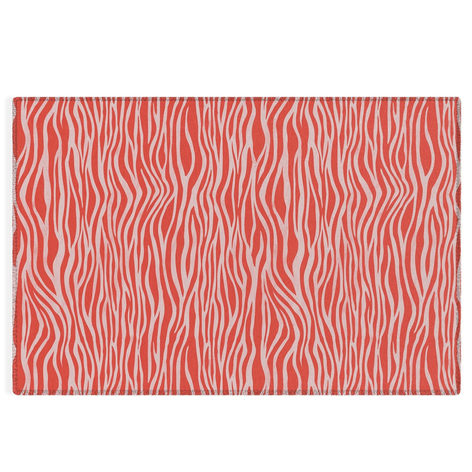 Avenie BR Red Zebra Stripe Outdoor Rug