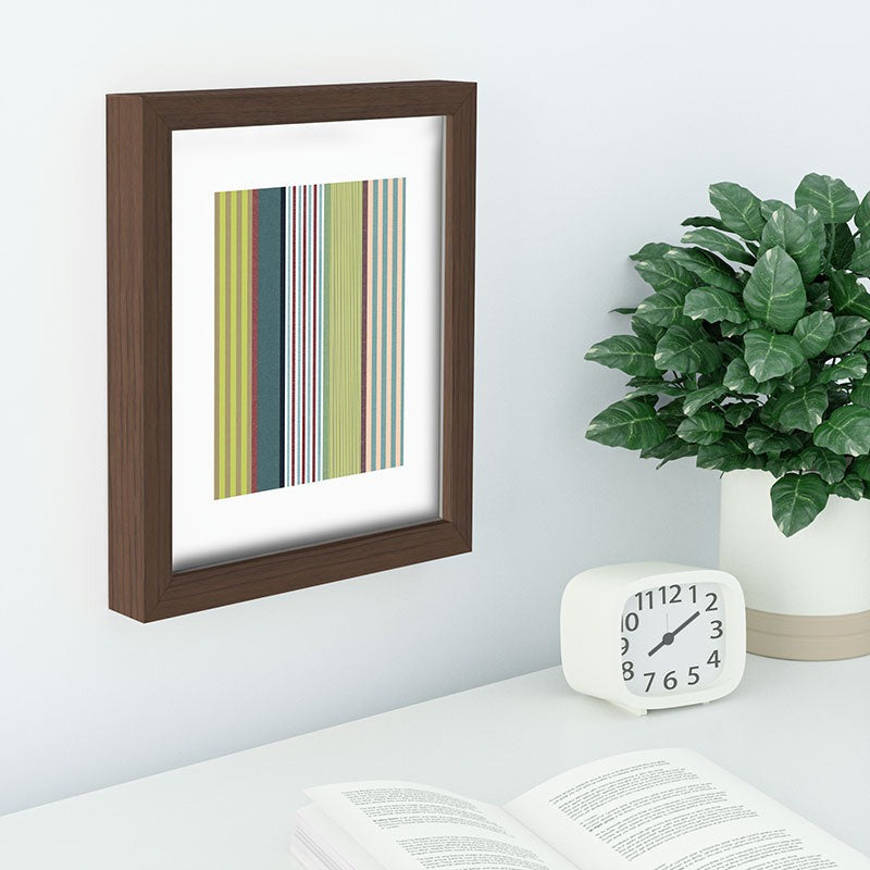 Marta Barragan Camarasa Colorful Stripe Delight Recessed Framing Rectangle