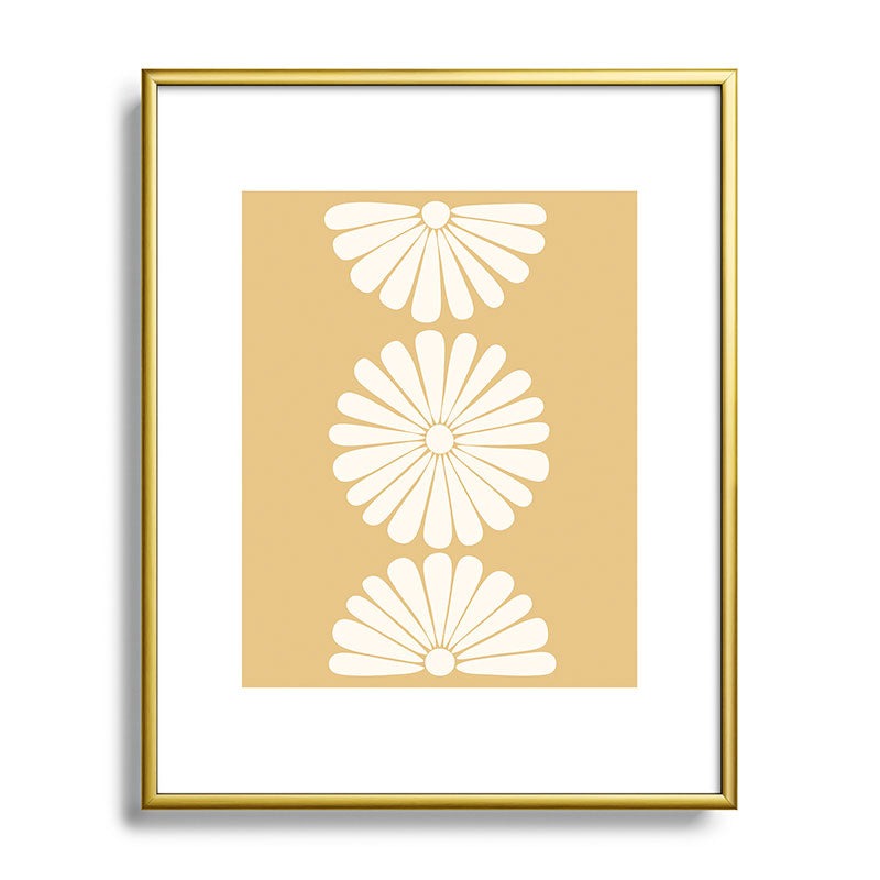 Colour Poems Retro Daisy XXIV Metal Framed Art Print