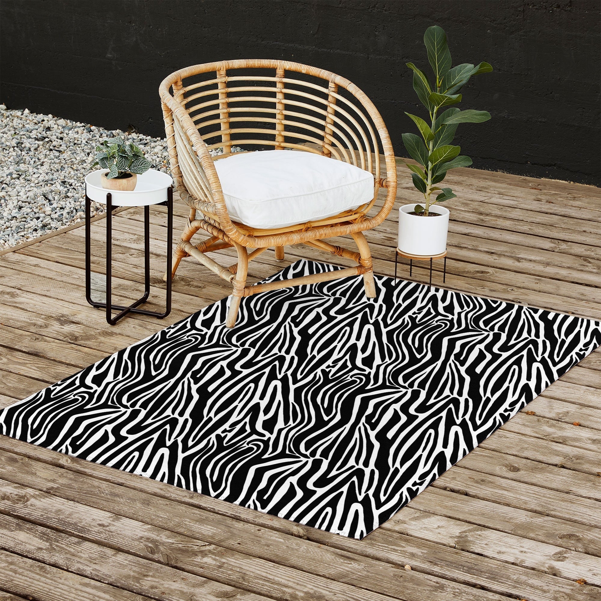 Jennifer Labre Wild Zebra Outdoor Rug