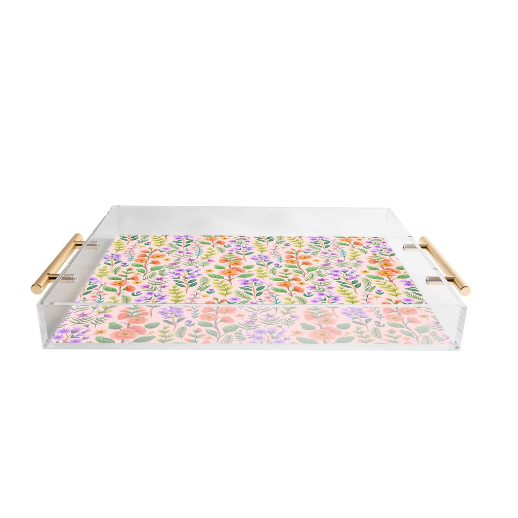 Pimlada Phuapradit Ditsy Spring Floral Acrylic Tray