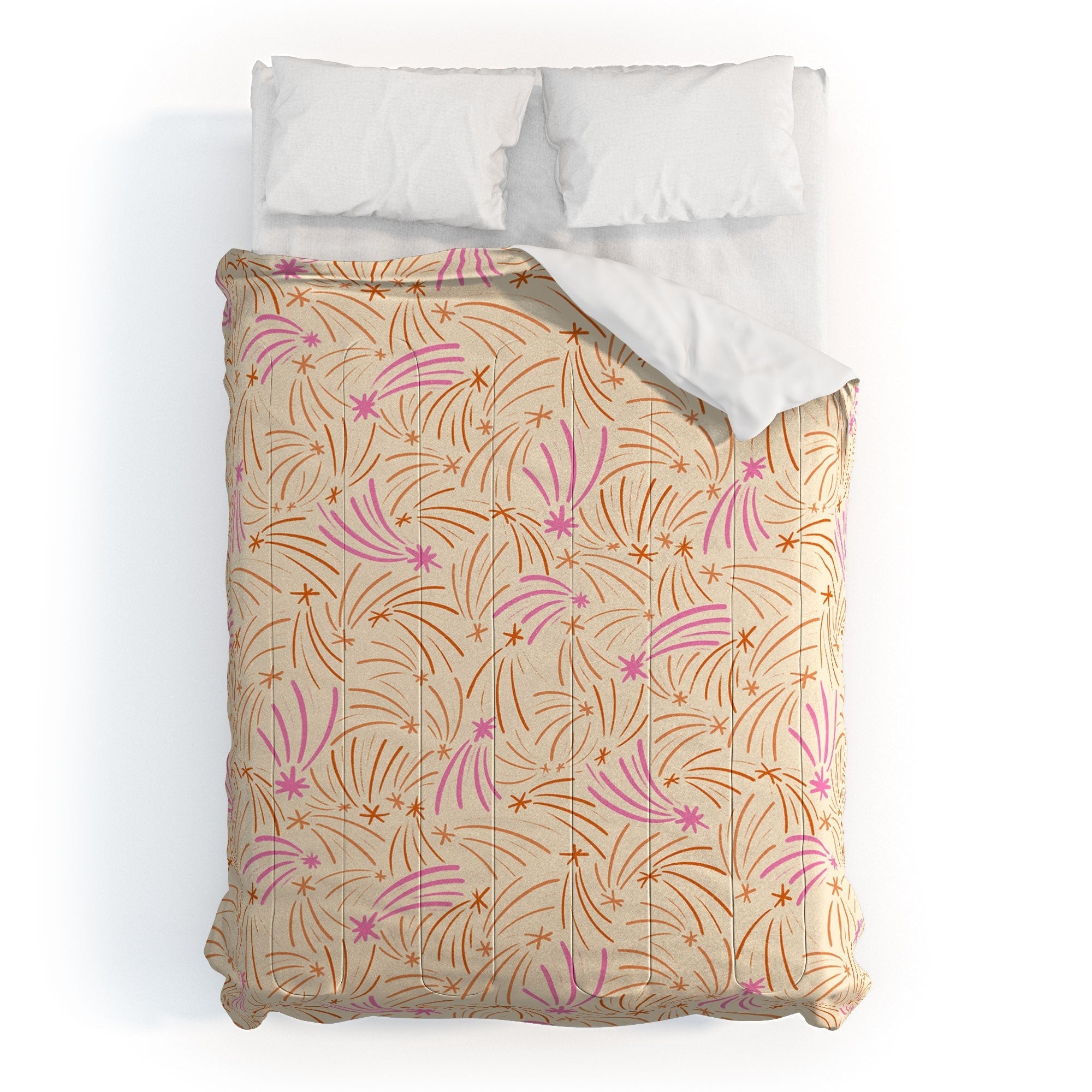 Little Om Pattern Shooting Stars cream Comforter