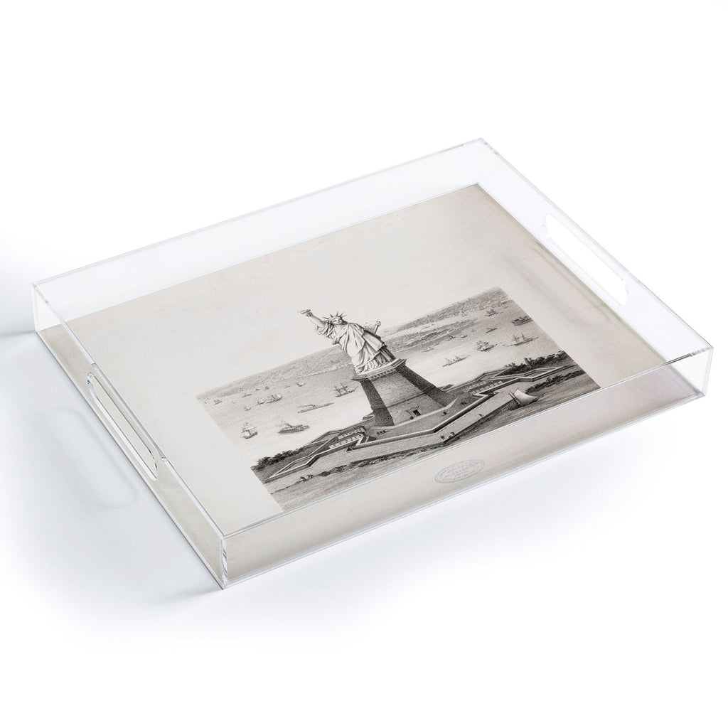 DENY Designs Vintage Lady Liberty Acrylic Tray