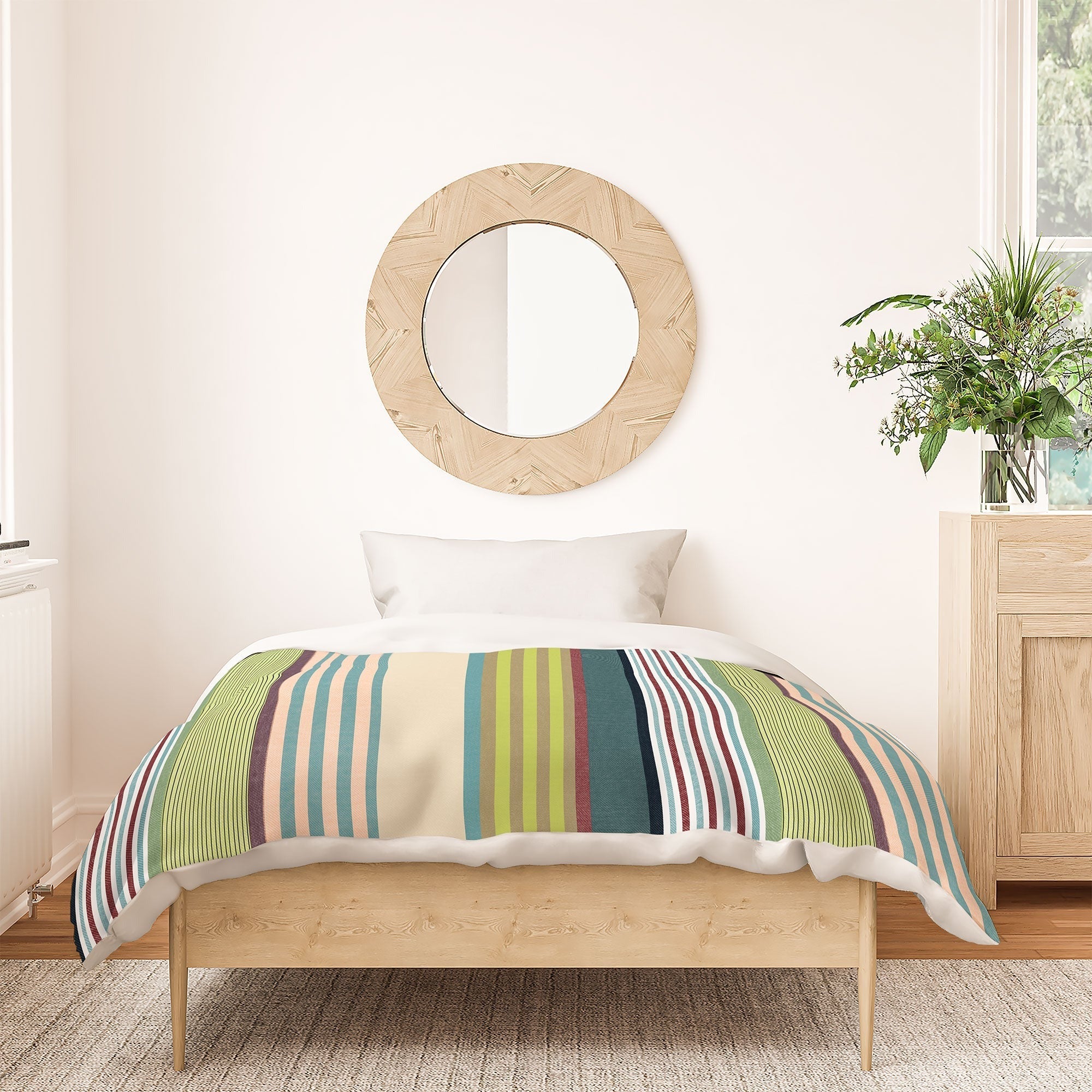 Marta Barragan Camarasa Colorful Stripe Delight Duvet Cover