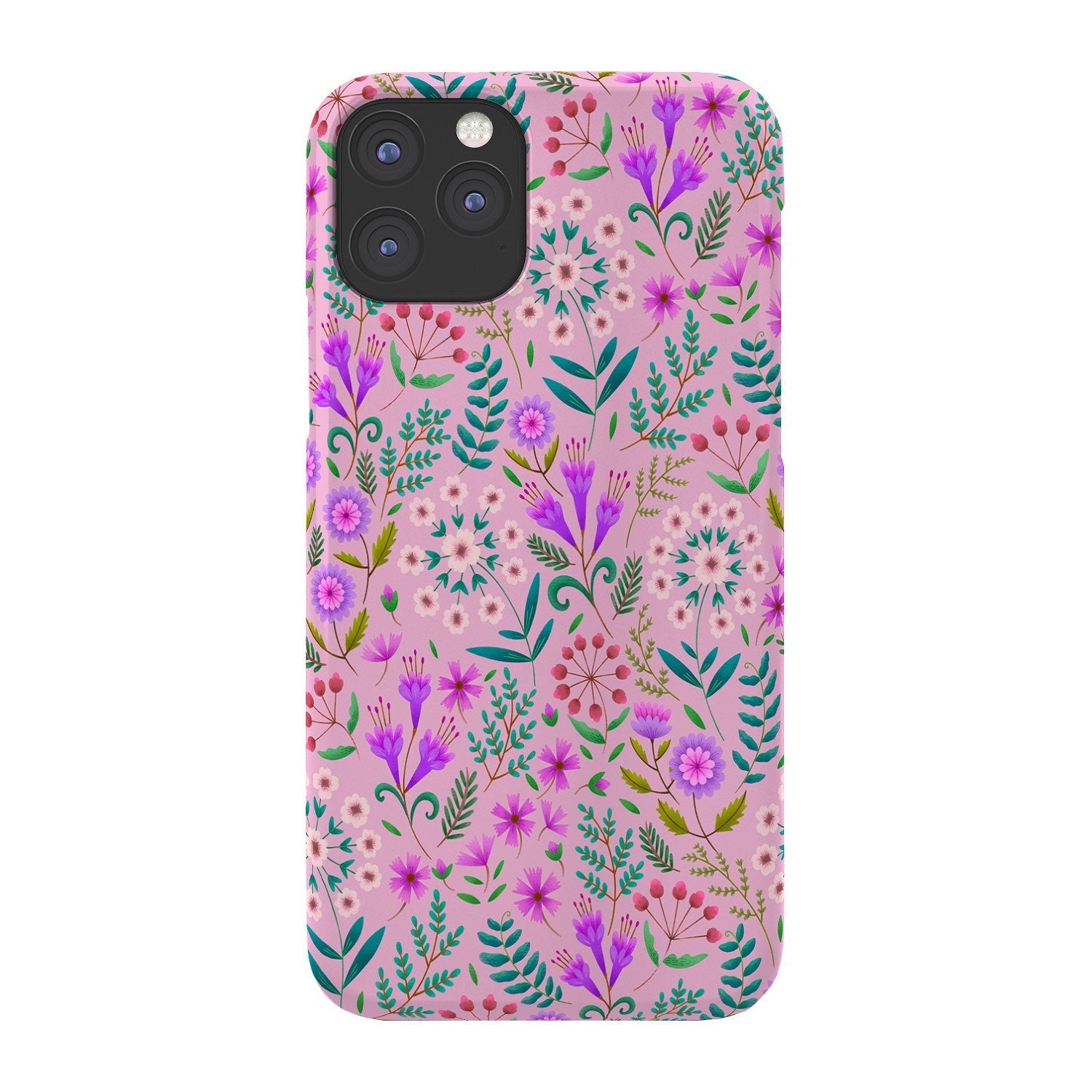 Pimlada Phuapradit Ditsy Purple Floral Half Drop Phone Case