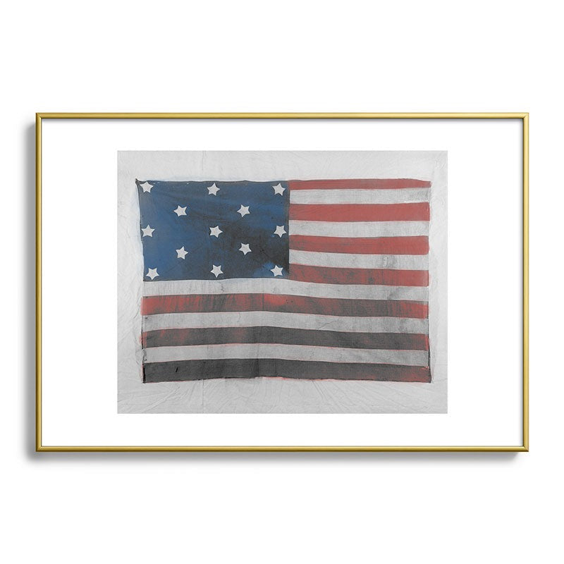 DENY Designs Flag Attributed to Elizabeth Schuyler Hamilton Metal Framed Art Print