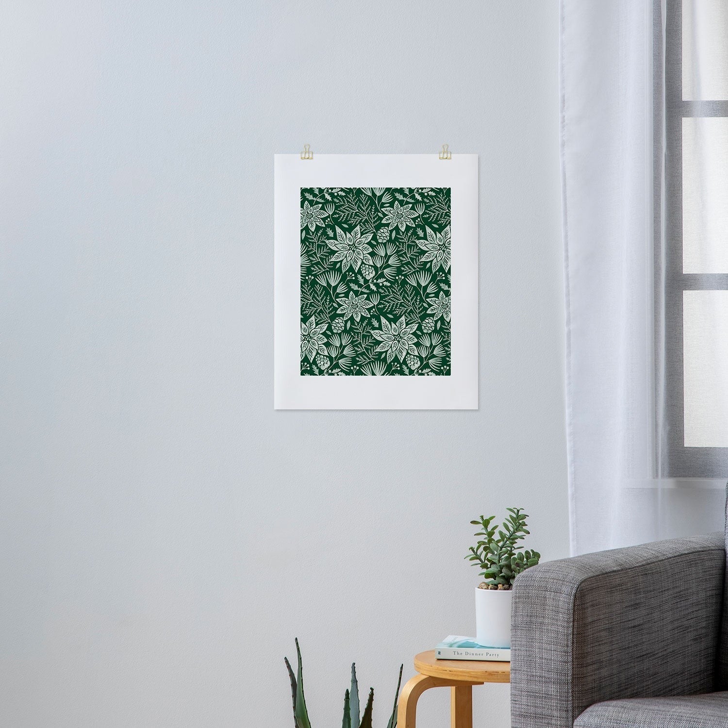 Pimlada Phuapradit Christmas Poinsettia Art Print