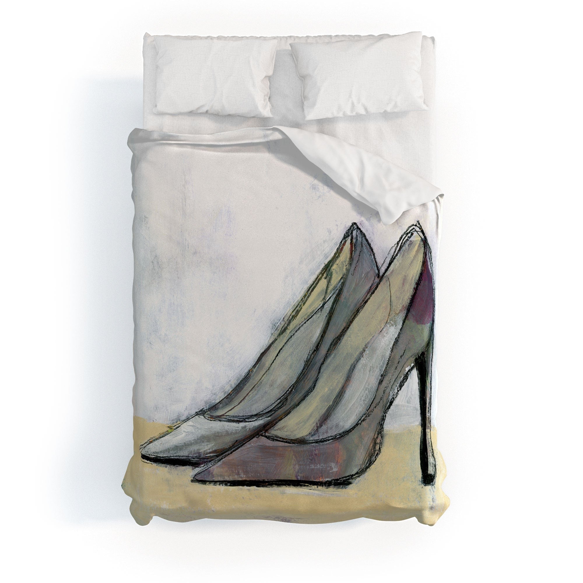 Sophia Buddenhagen Grey Stiletto Duvet Cover