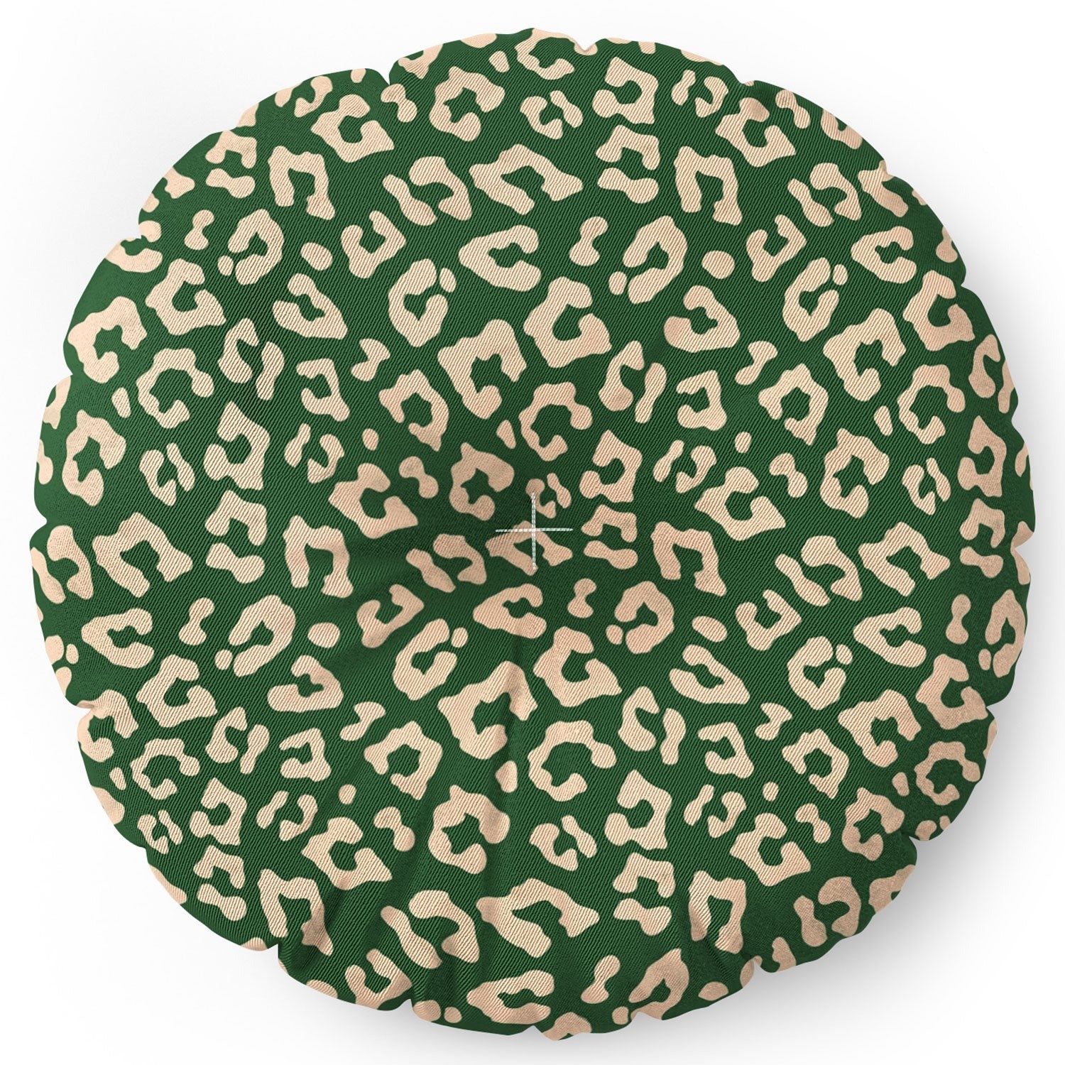 Avenie BR Cheetah Print In Green Floor Pillow Round