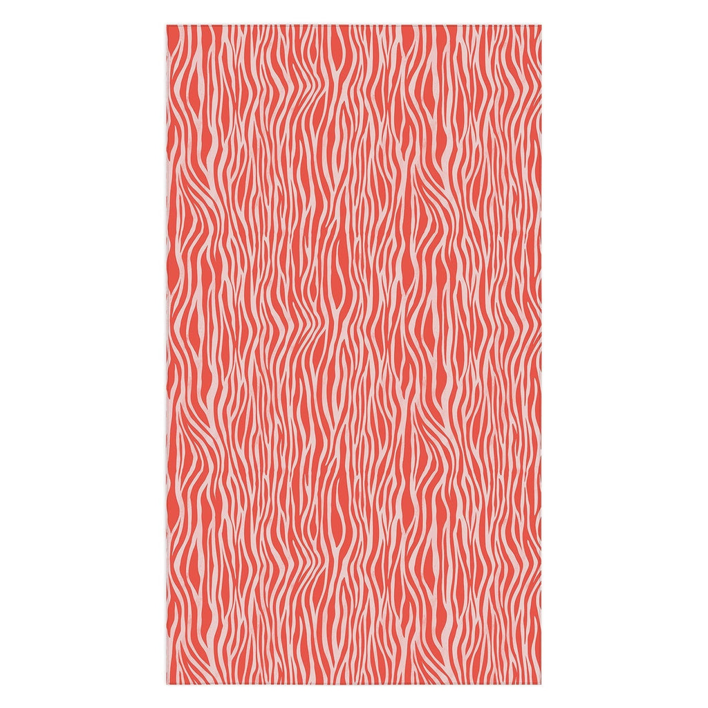 Avenie BR Red Zebra Stripe Tablecloth