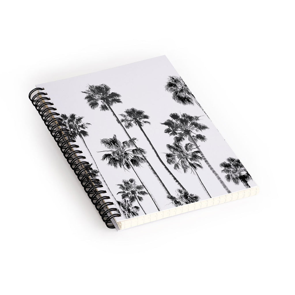 Gal Design Black And White Palms Spiral Notebook