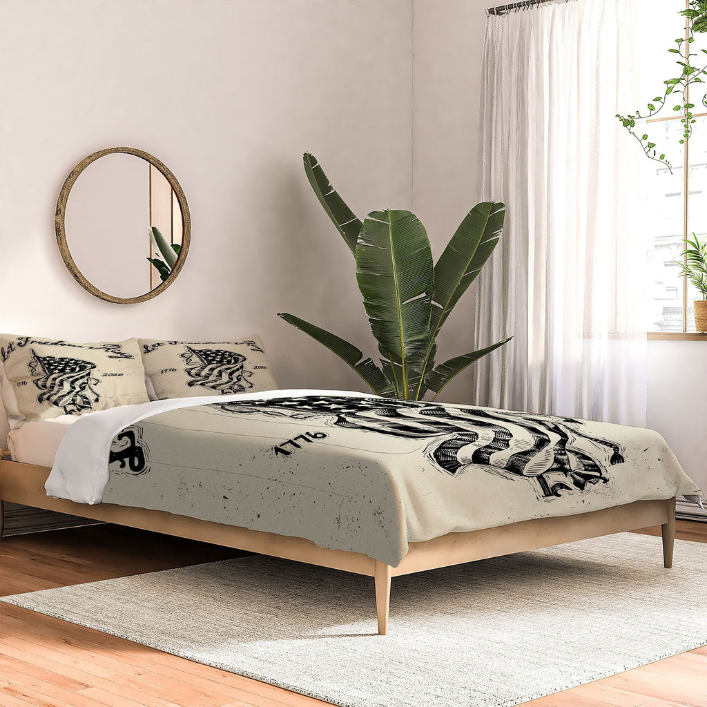 DENY Designs Let Freedom Ring Block Comforter