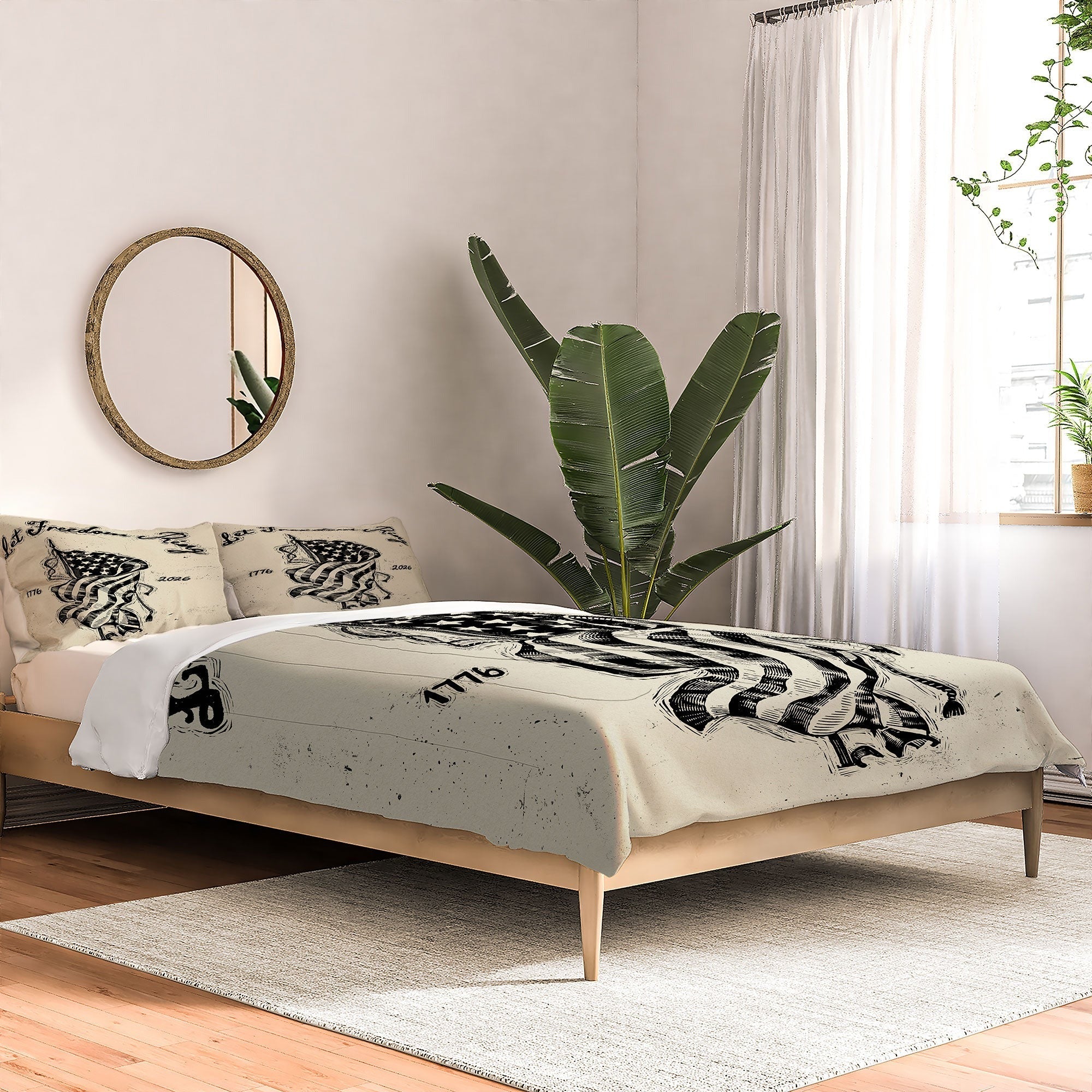 DENY Designs Let Freedom Ring Block Comforter