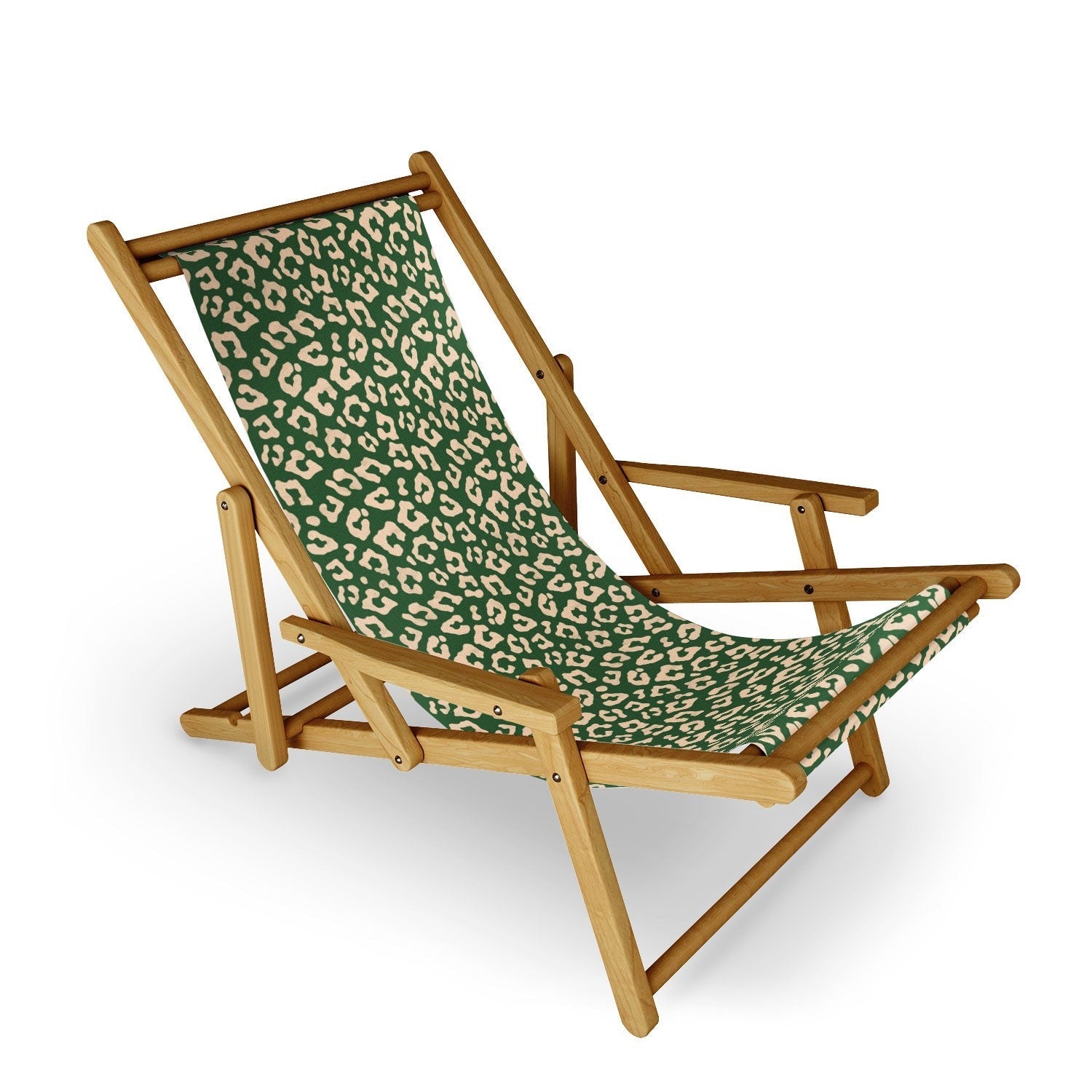 Avenie BR Cheetah Print In Green Sling Chair