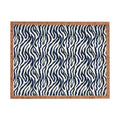 Avenie BR Navy Tiger Stripes Rectangular Tray