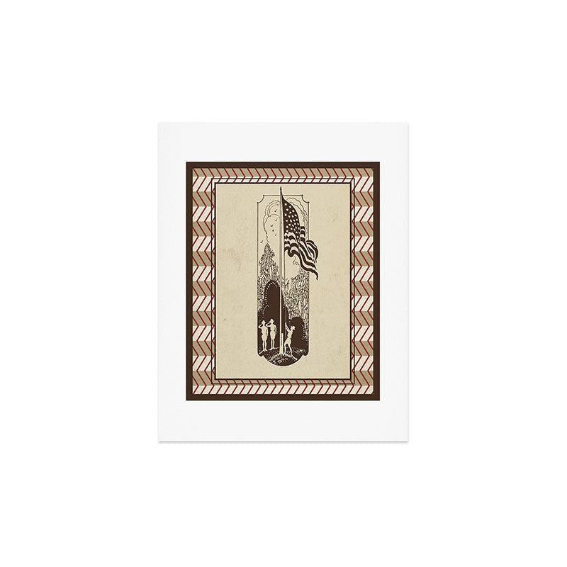 DENY Designs Flag Raisers Striped Square Art Print