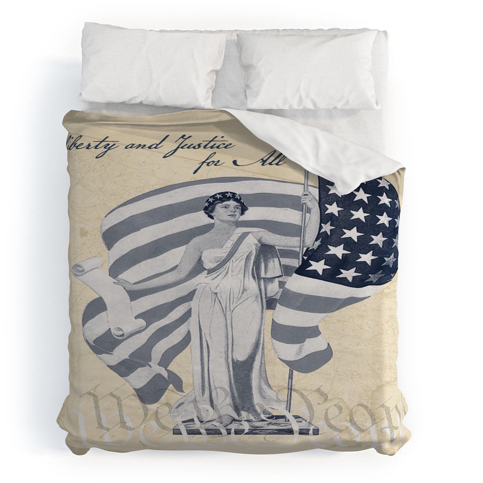 DENY Designs Liberty and Justice Woman Duvet Cover