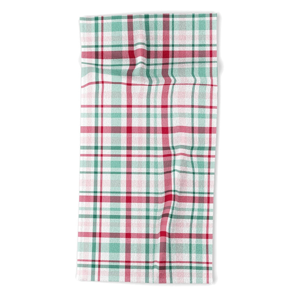 Lisa Argyropoulos Merry Vintage Plaid Beach Towel