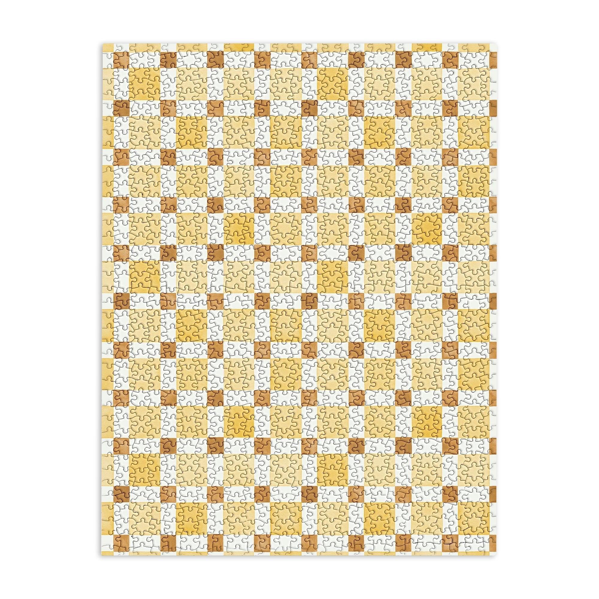 Ninola Design Everyday Artifact Checker Mosaic Tiles Geometry Yellow Puzzle