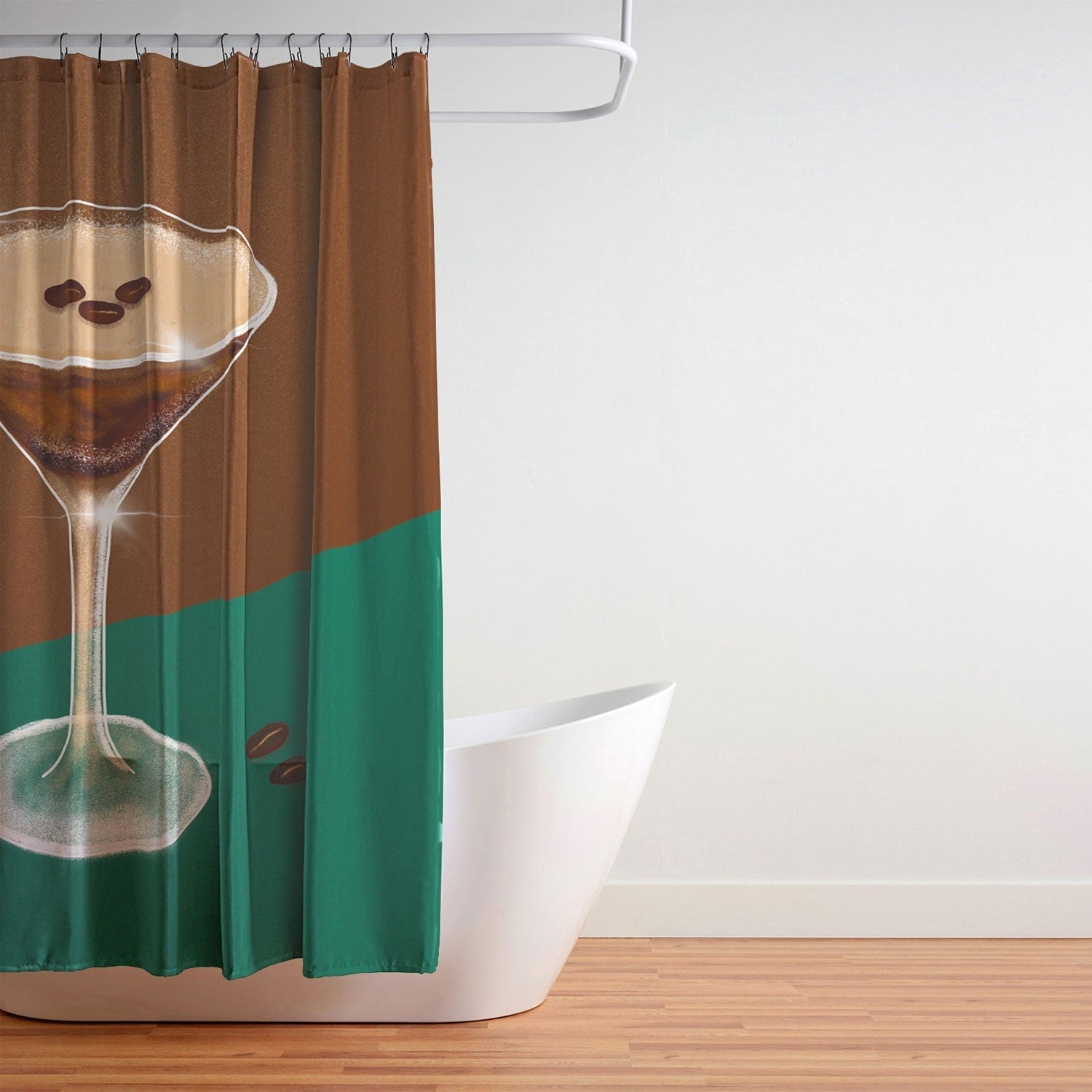 Design by Spark Expresso Martini Coffee Beans Shower Curtain