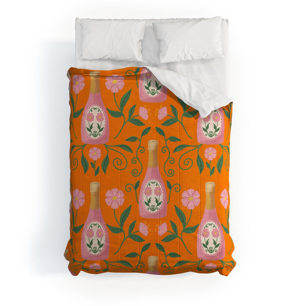 Design by Spark Rose Bubbly And Florals Comforter