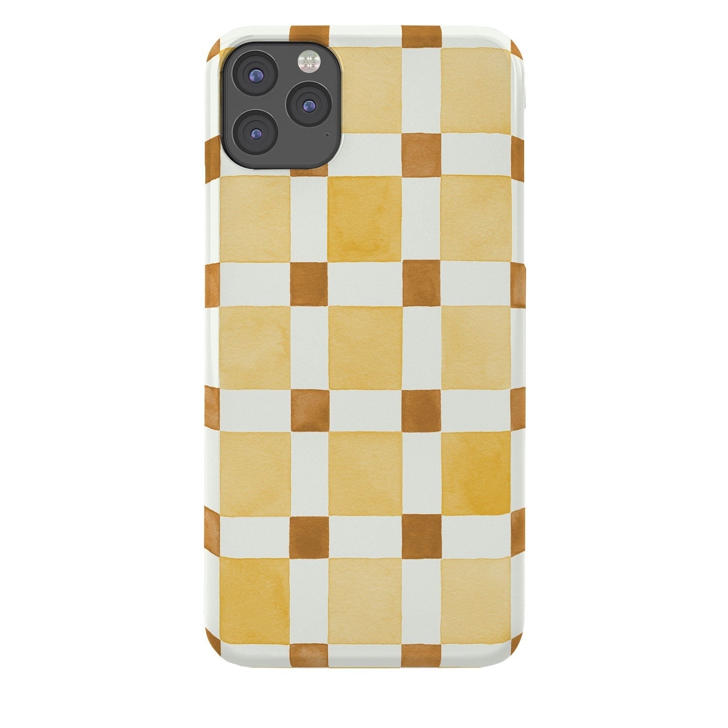 Ninola Design Everyday Artifact Checker Mosaic Tiles Geometry Yellow Phone Case