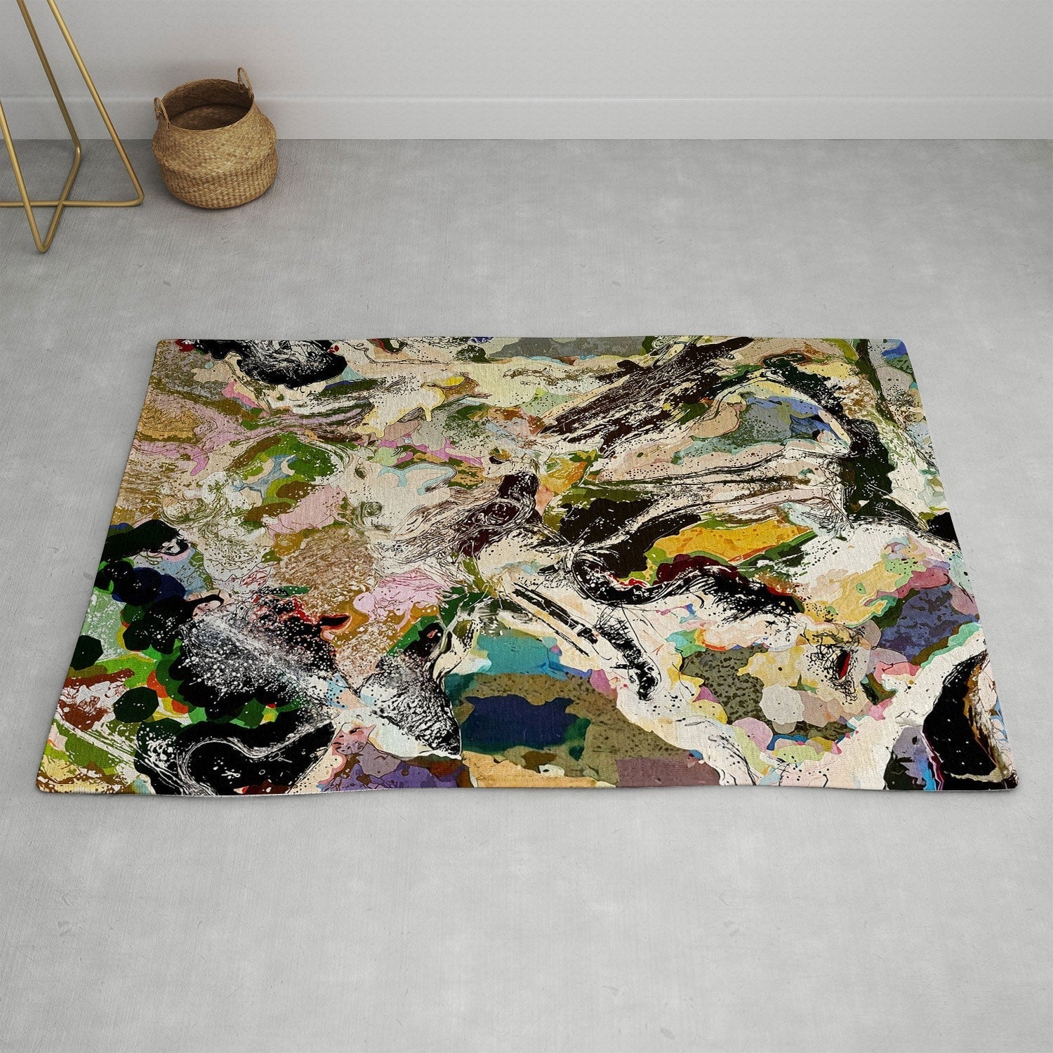 83 Oranges Echoes Beneath the Surface Area Rug