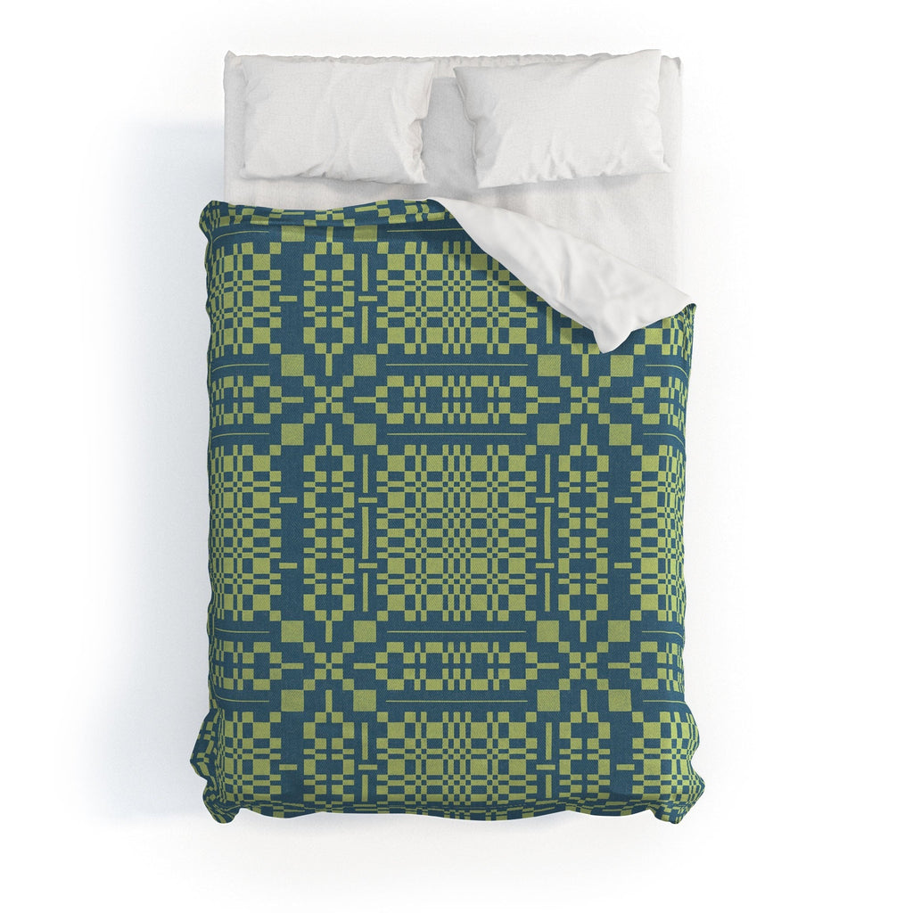 Marta Barragan Camarasa Nostalgic Grid Design Duvet Cover