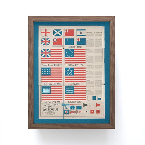 DENY Designs Goff s Evolution of the American Flag Framed Mini Art Print