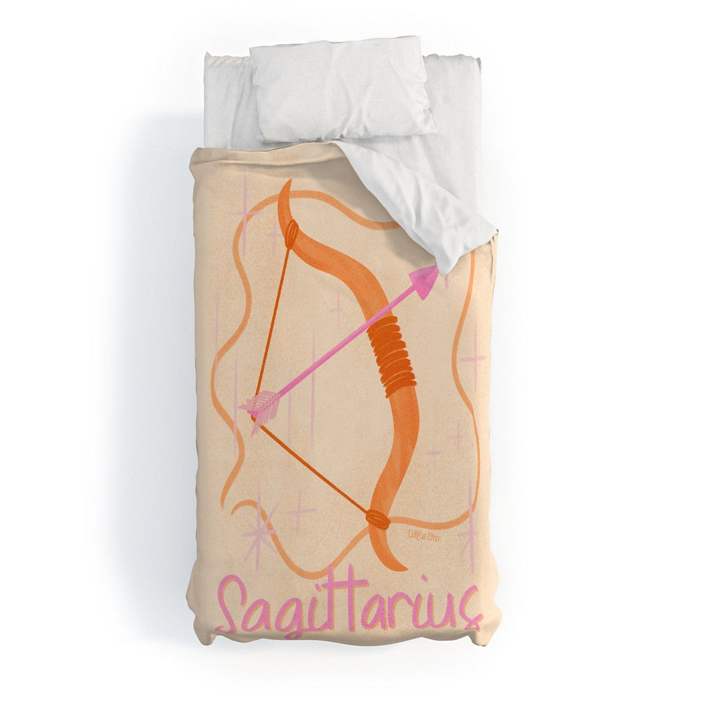 Little Om Zodiac Sign Sagittarius Duvet Cover