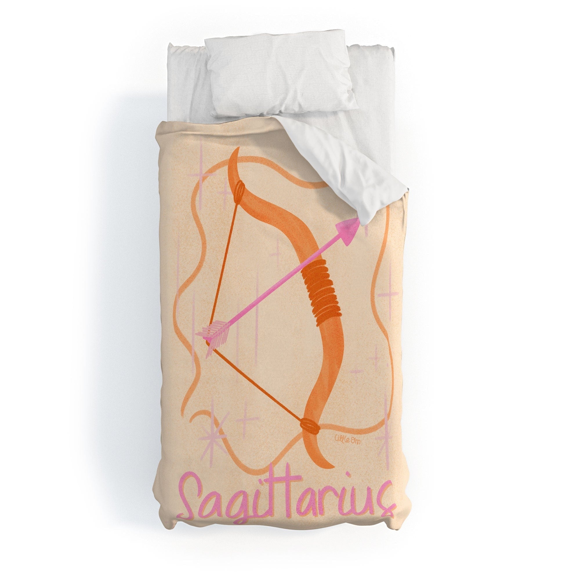 Little Om Zodiac Sign Sagittarius Duvet Cover