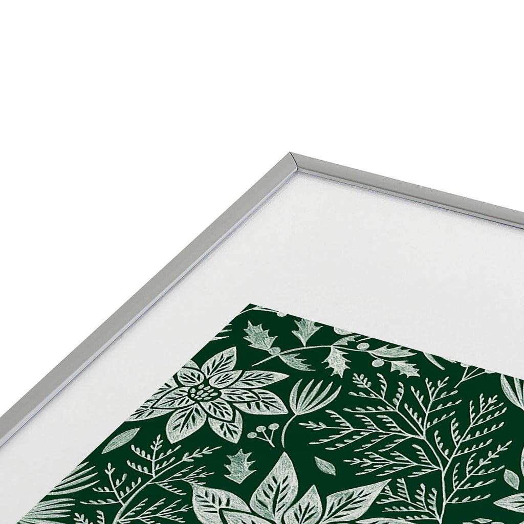 Pimlada Phuapradit Christmas Poinsettia Metal Framed Art Print