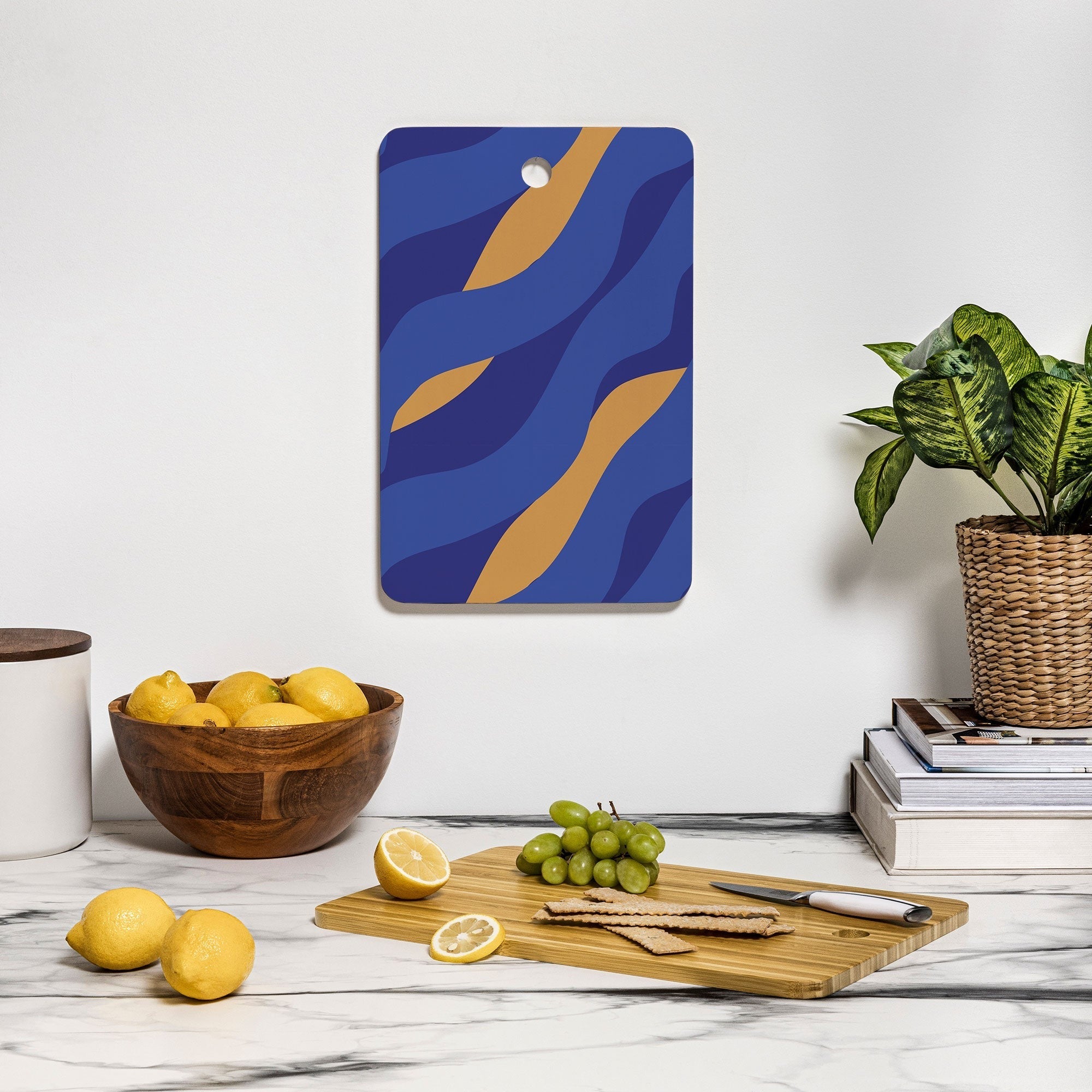 Camilla Foss Pebbles in Stream Cutting Board Rectangle