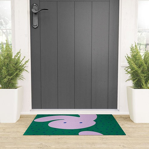 Camilla Foss Pebbles and Rabbit Welcome Mat