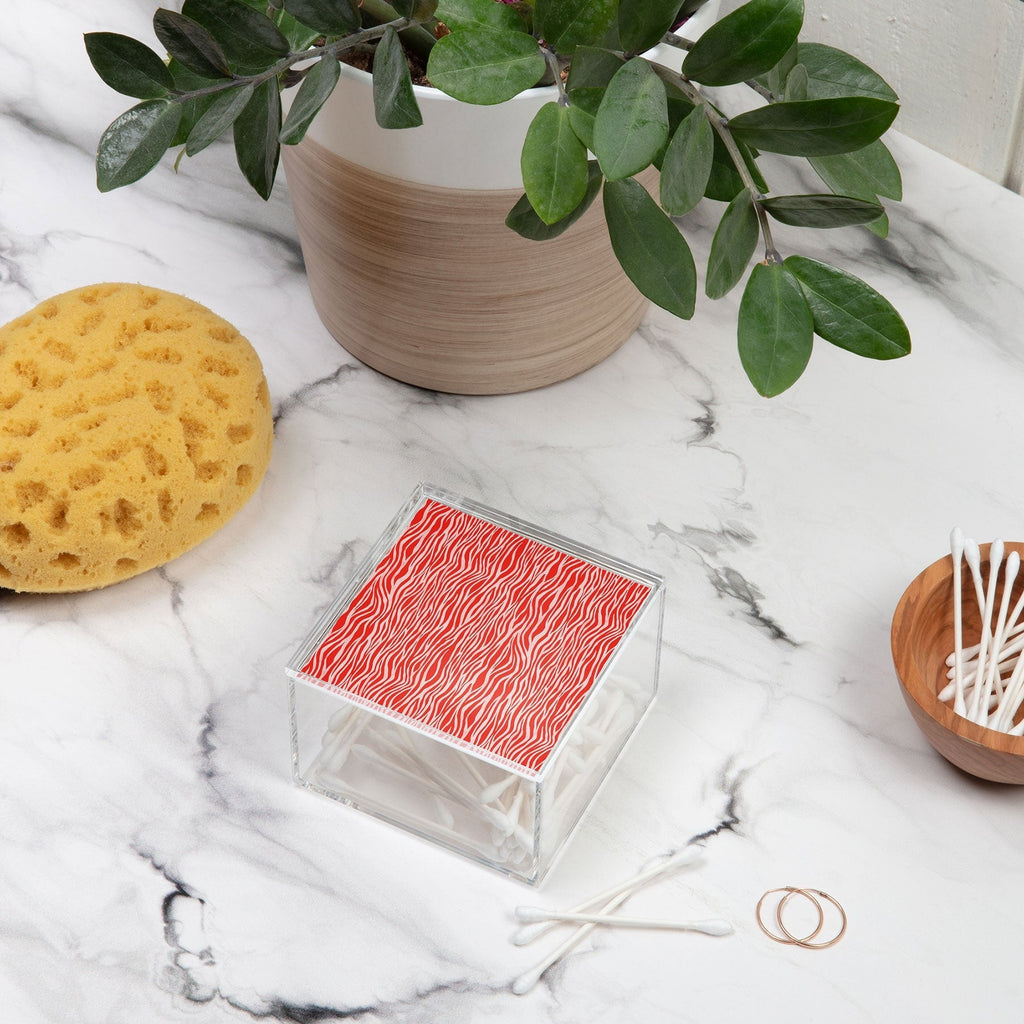 Avenie BR Red Zebra Stripe Acrylic Box