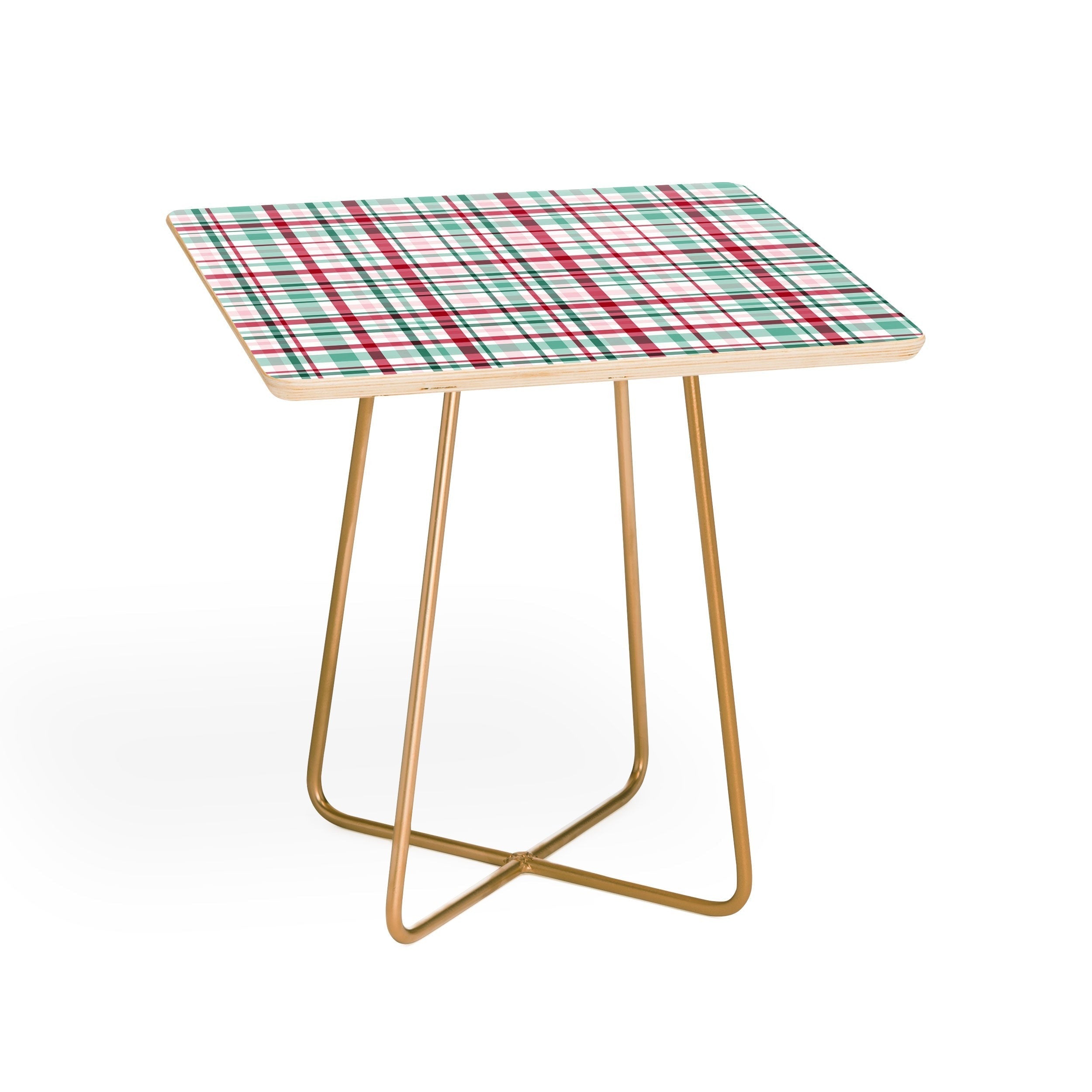 Lisa Argyropoulos Merry Vintage Plaid Side Table
