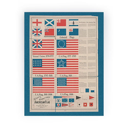 DENY Designs Goff s Evolution of the American Flag Mini Art Print