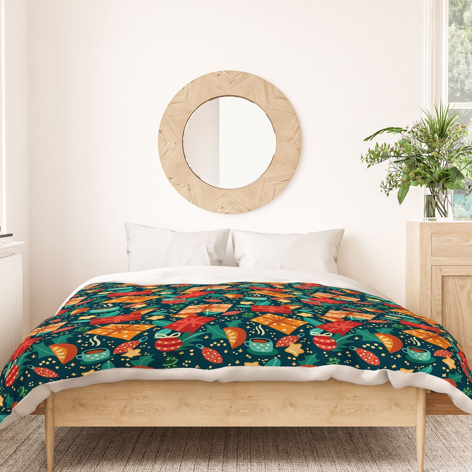 Valeria Frustaci Christmas pattern Duvet Cover