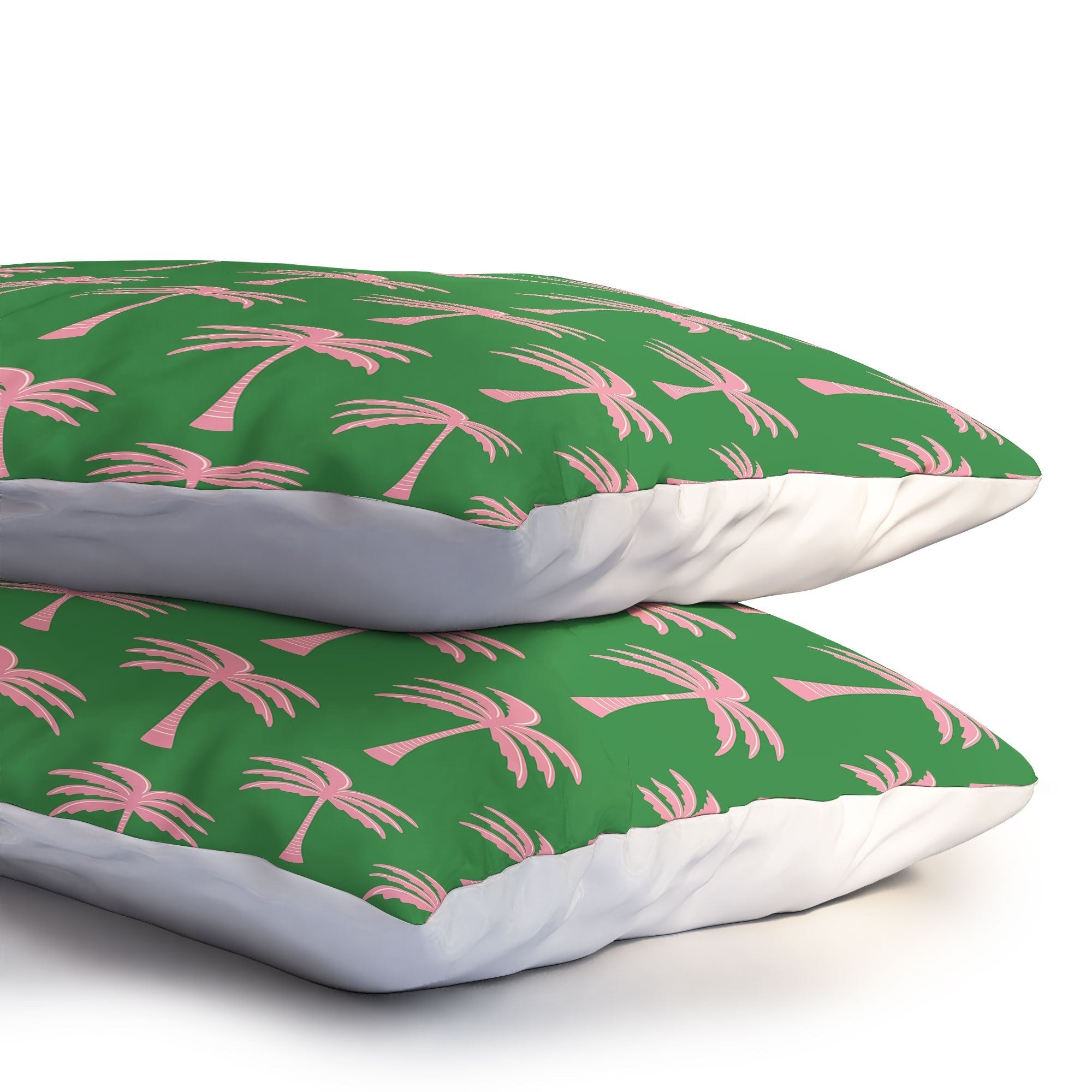 Design by Spark Pink Palm Tree Oasis Pillow Shams