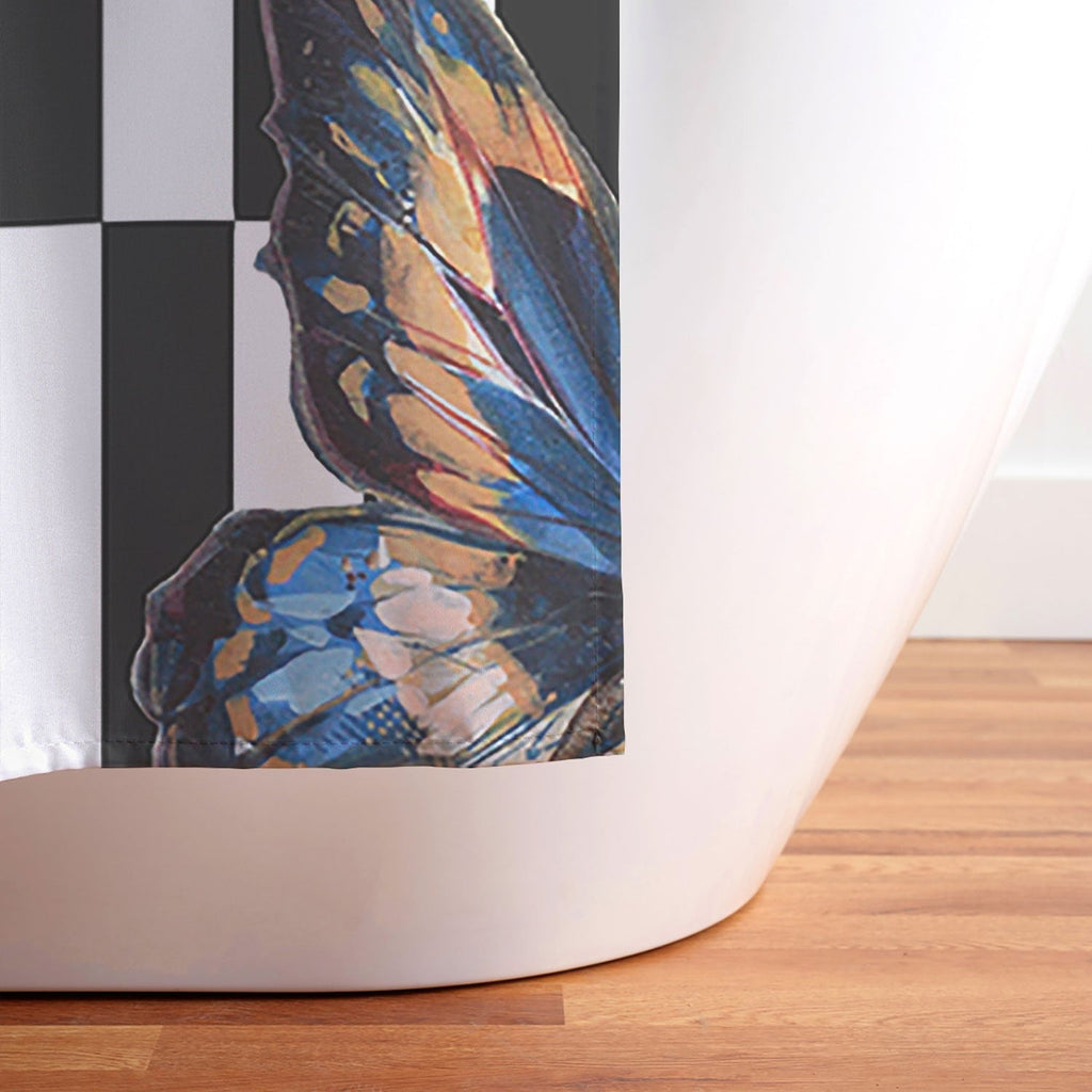 kikasworkshop Butterfly Ballet Shower Curtain