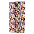 Ninola Design Botanic Retreat Ombre Abstract Watercolor Flowers Pink gold Beach Towel