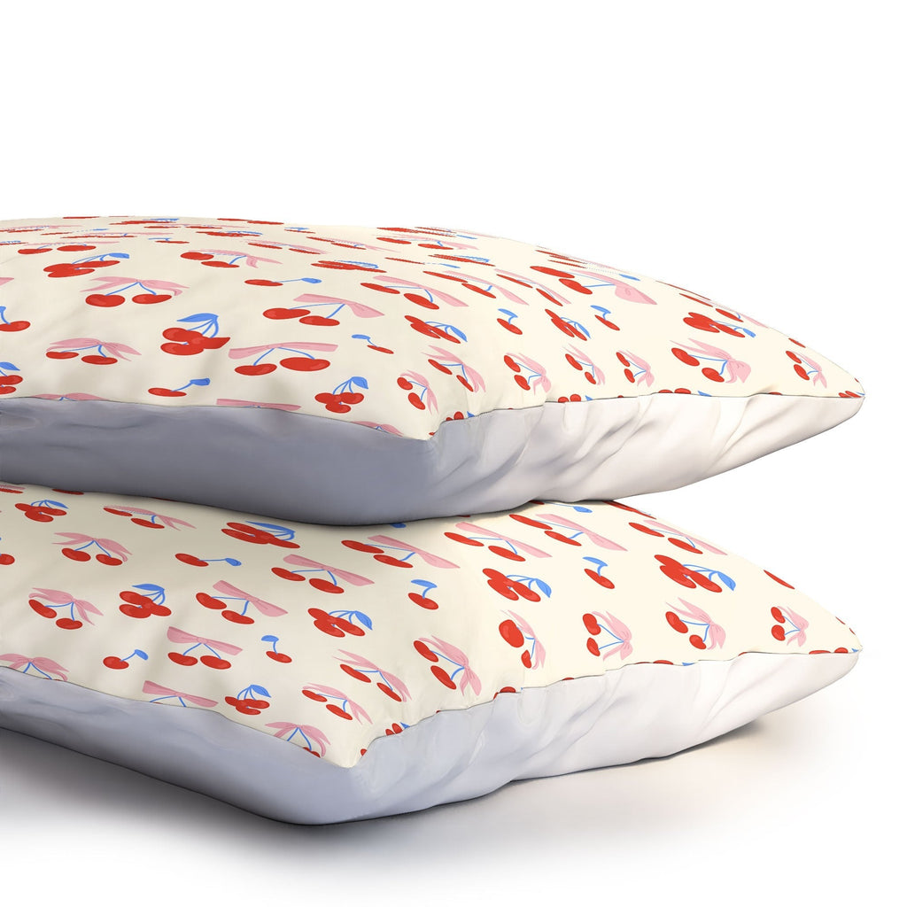 Design by Spark Cherries And Ribbons Pillow Shams