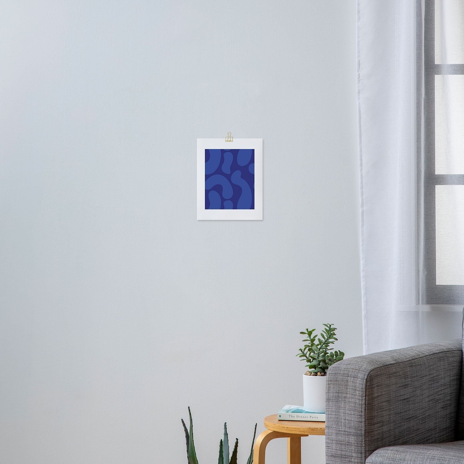Camilla Foss Blue Pebble Art Print