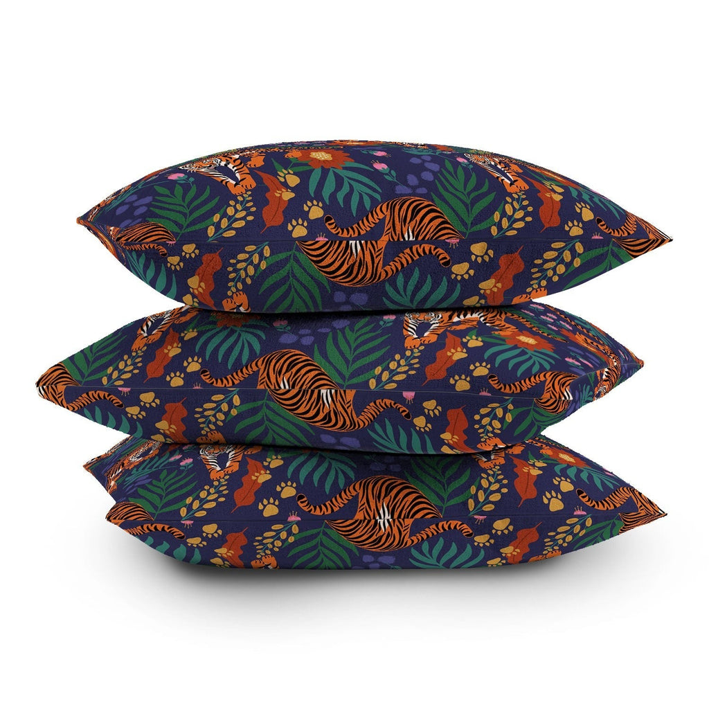 Design by Spark Tiger of the Glorious Jungle Outdoor Throw Pillow