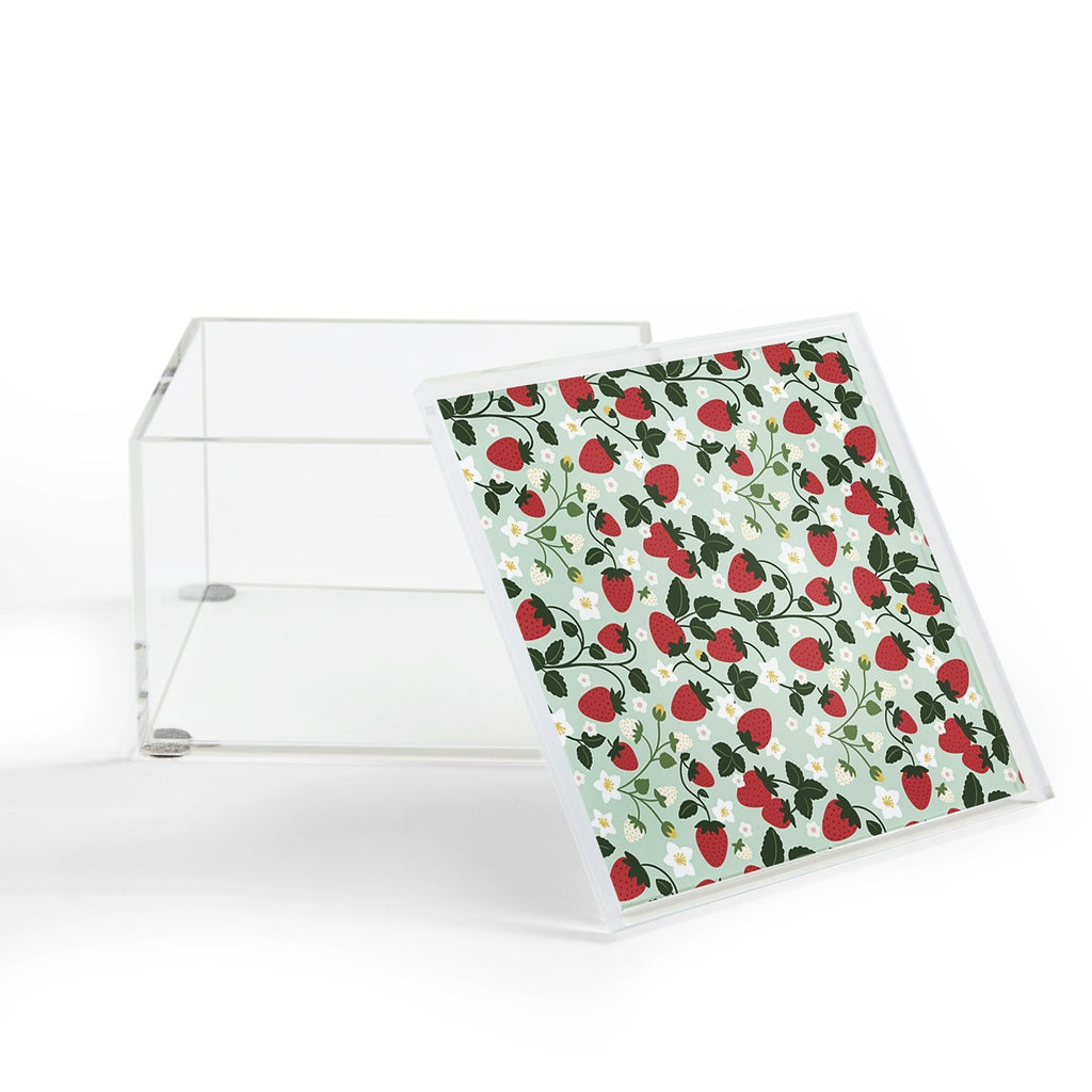 Design by Spark Strawberry Florals Fields Acrylic Box
