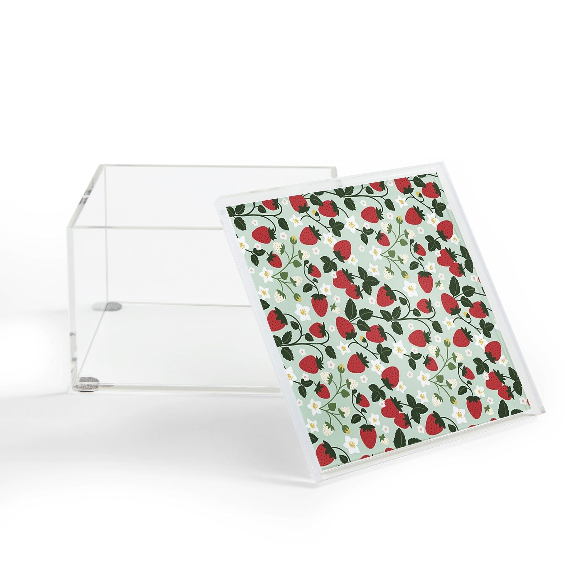 Design by Spark Strawberry Florals Fields Acrylic Box
