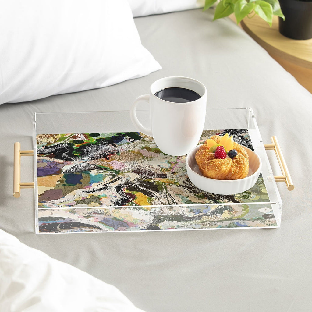 83 Oranges Echoes Beneath the Surface Acrylic Tray