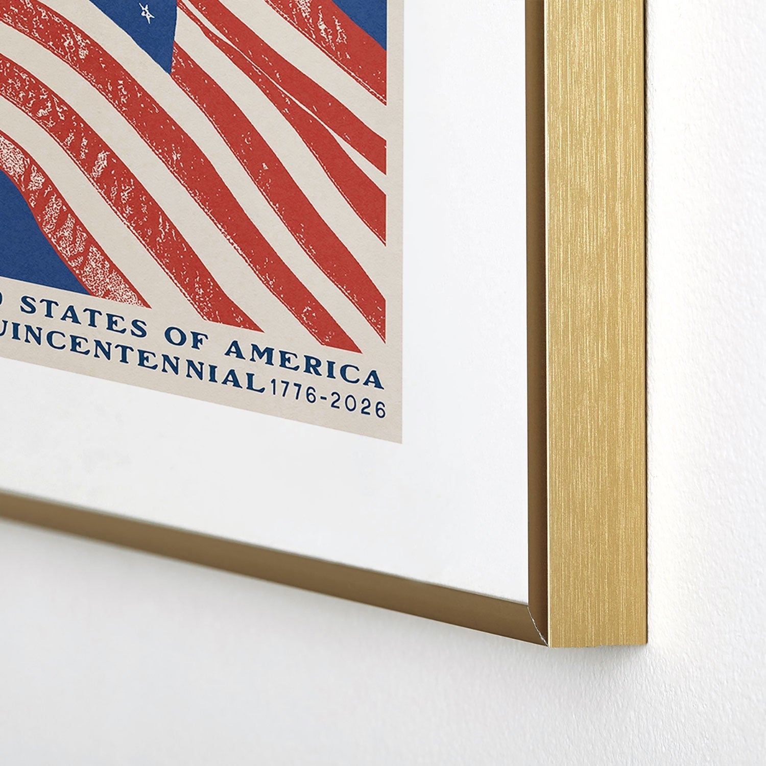 DENY Designs Stars n Stripes Semiquincentennial Metal Framed Art Print