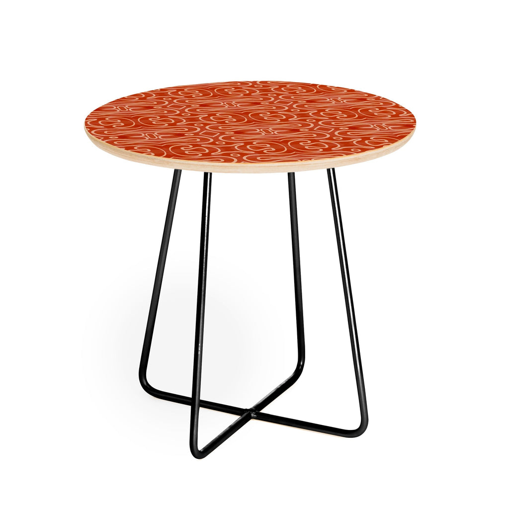 Mirimo Venexiana Burnt Orange Round Side Table